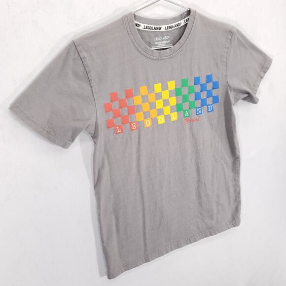 Legoland T Shirt Youth Medium Gray Florida Colorful Geometric Print Crew Neck - Picture 3 of 5